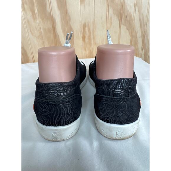 Softinos Isla Low Soft Black Textured Leather Women Sneakers Size EU 40/US 10 - Picture 6 of 8